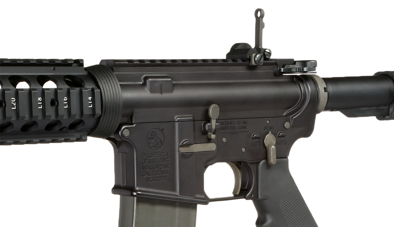 GHK Colt M4 RAS V2 10.5 Zoll Vollmetall Gas-Blow-Back 6mm BB schwarz Bild 7