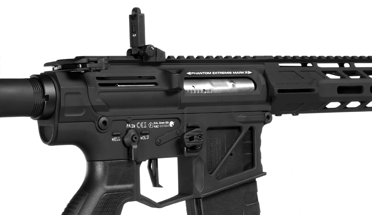 Versandrcklufer APS Phantom Extremis Rifle MK3 eSilver Edge SDU-MosFet 2.0 Vollmetall S-AEG 6mm BB schwarz Bild 8