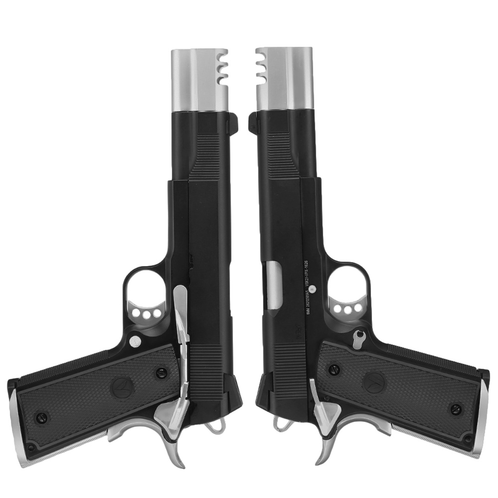 Vorsk Airsoft VP-X 1911 Vollmetall GBB 6mm BB schwarz / chrome - Special Twin Pack Edition Bild 1