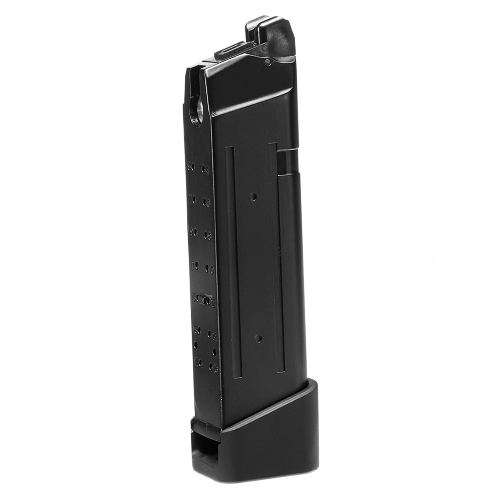 APS ACP / Combat Master GBB Magazin 23 Schuss m. Aluminium Bodenplatte schwarz - CO2-Version Bild 1