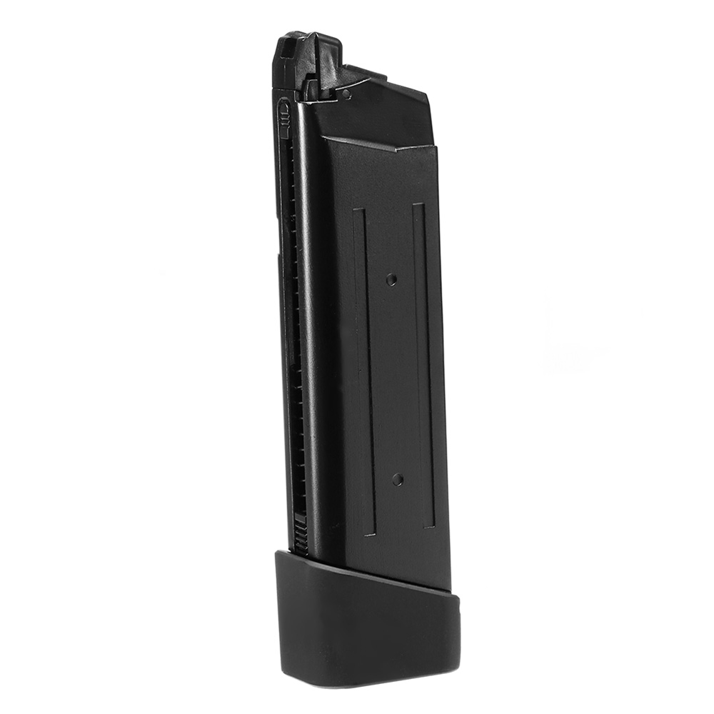 APS / EMG ACP / Combat Master GBB Magazin 23 Schuss m. TTI Aluminium Bodenplatte schwarz - CO2-Version