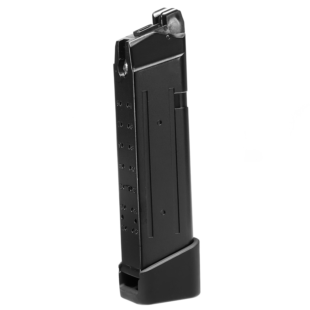 APS / EMG ACP / Combat Master GBB Magazin 23 Schuss m. TTI Aluminium Bodenplatte schwarz - CO2-Version Bild 1