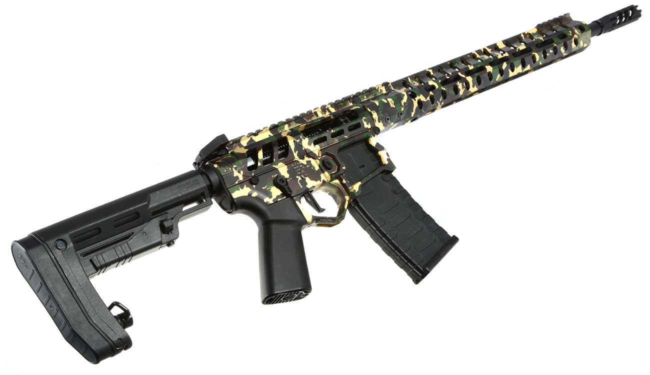 APS / EMG F-1 Firearms UDR-15 3G Demolition Ranch eSilver Edge SDU-MosFet 2.0 Vollmetall S-AEG 6mm BB Camouflage Bild 4