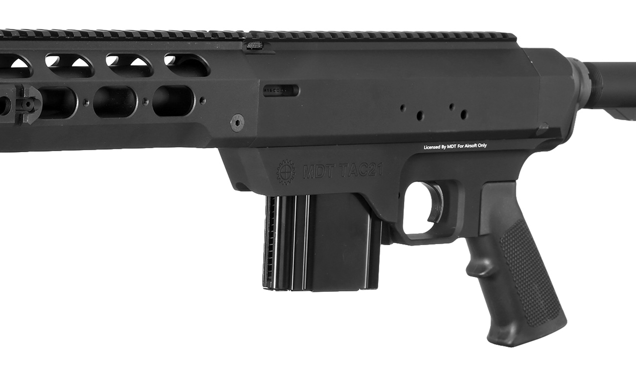 King Arms MDT TAC21 Tactical Rifle Gas Bolt Action Snipergewehr 6mm BB schwarz - Version 2 Bild 7
