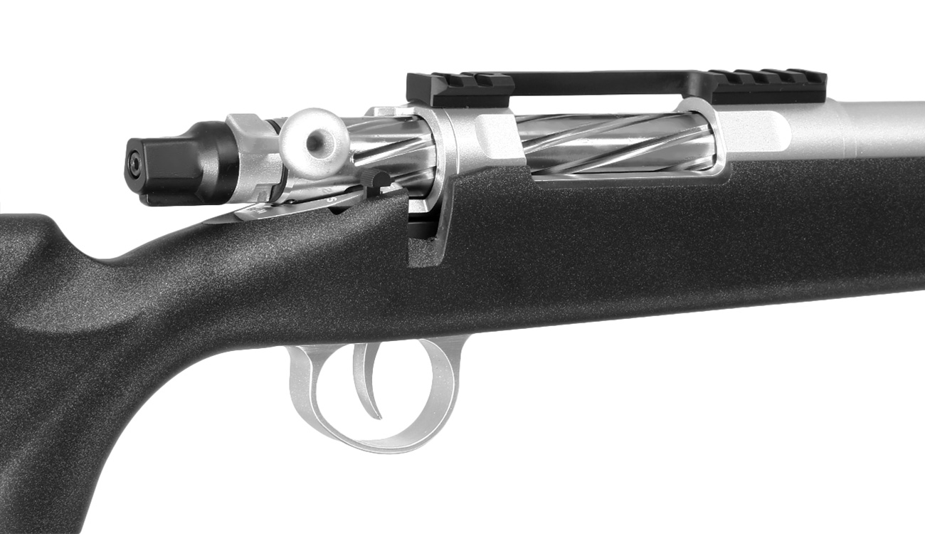 APS / EMG Barrett Fieldcraft Gas Bolt Action Snipergewehr 6mm BB schwarz / silber Bild 9