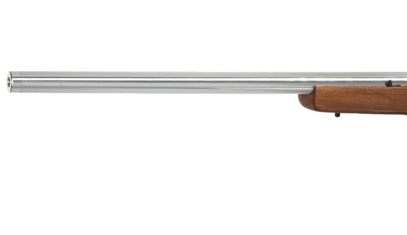 APS / EMG Barrett Fieldcraft Gas Bolt Action Snipergewehr 6mm BB Echtholz / silber Bild 6