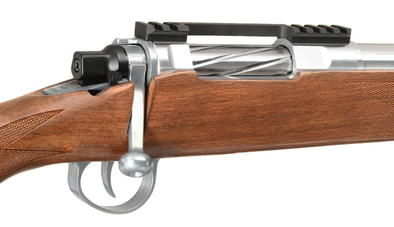 APS / EMG Barrett Fieldcraft Gas Bolt Action Snipergewehr 6mm BB Echtholz / silber Bild 8