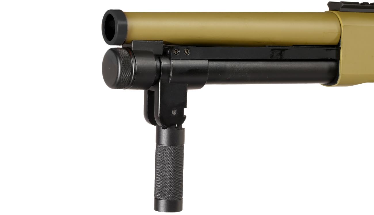 Jag Arms Scattergun Super CQB Vollmetall Pump Action Gas Shotgun 6mm BB tan Bild 7