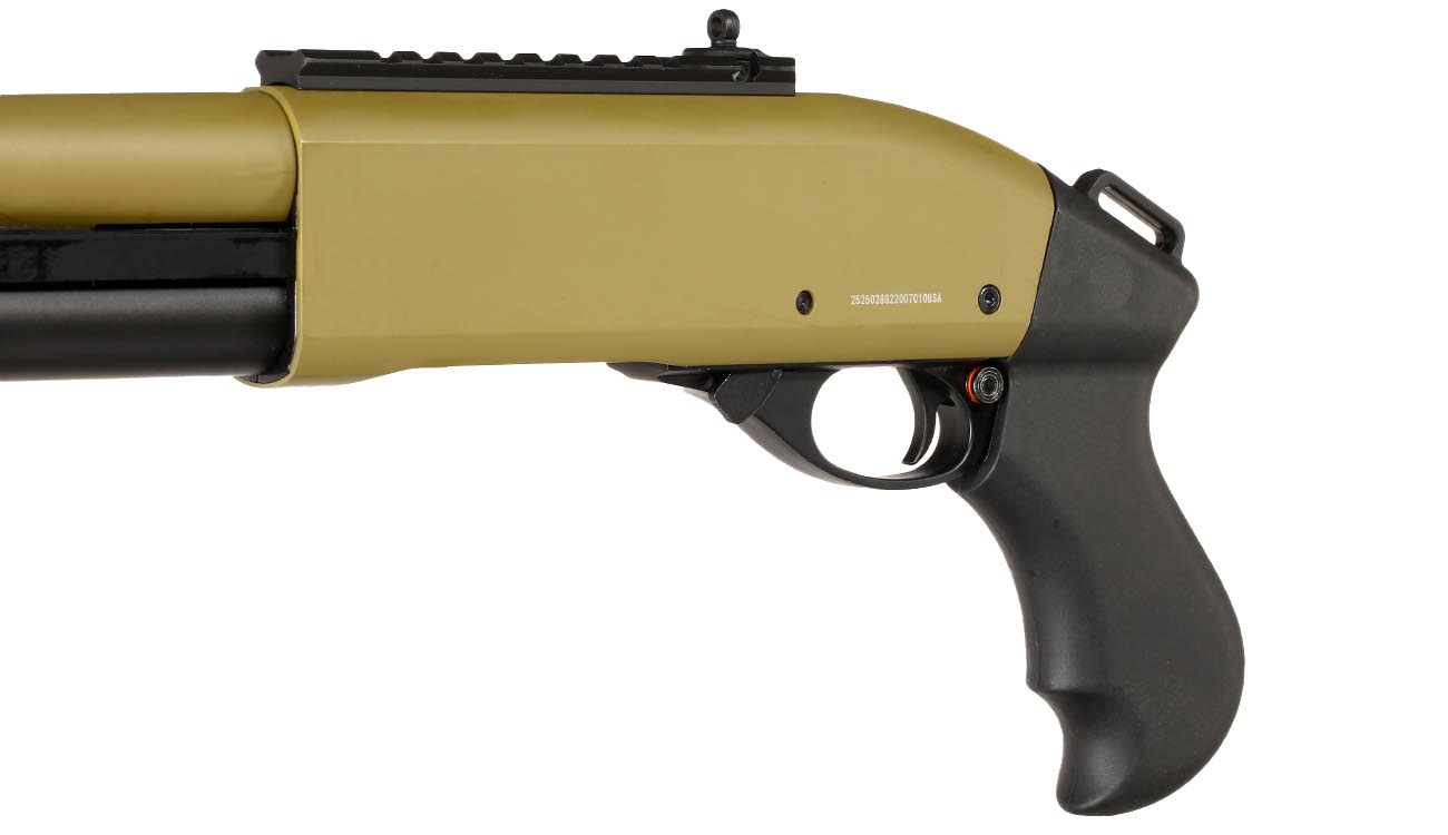 Jag Arms Scattergun Super CQB Vollmetall Pump Action Gas Shotgun 6mm BB tan Bild 8