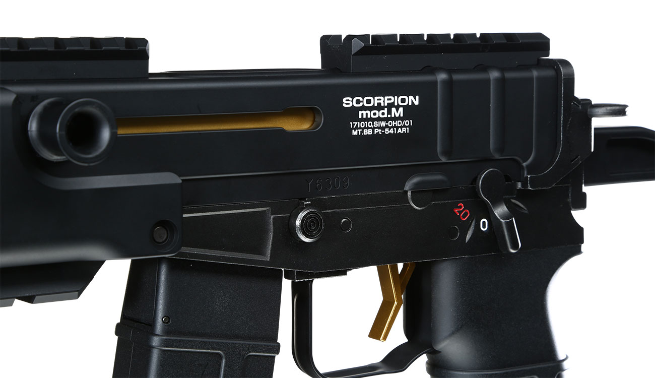 Tokyo Marui Scorpion mod. M S-AEG 6mm BB schwarz / gold Bild 8