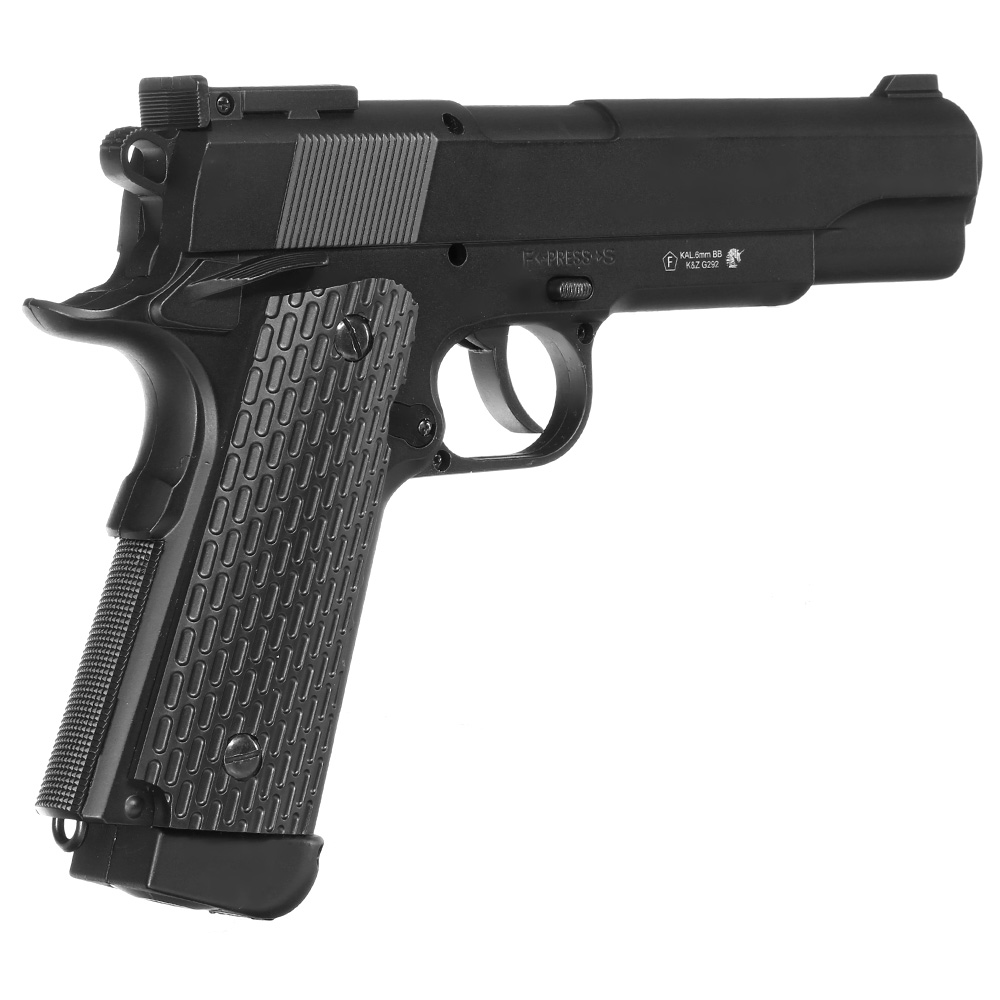 Well M1911 Combat Vollmetall CO2 NBB 6mm BB schwarz inkl. Koffer Bild 3