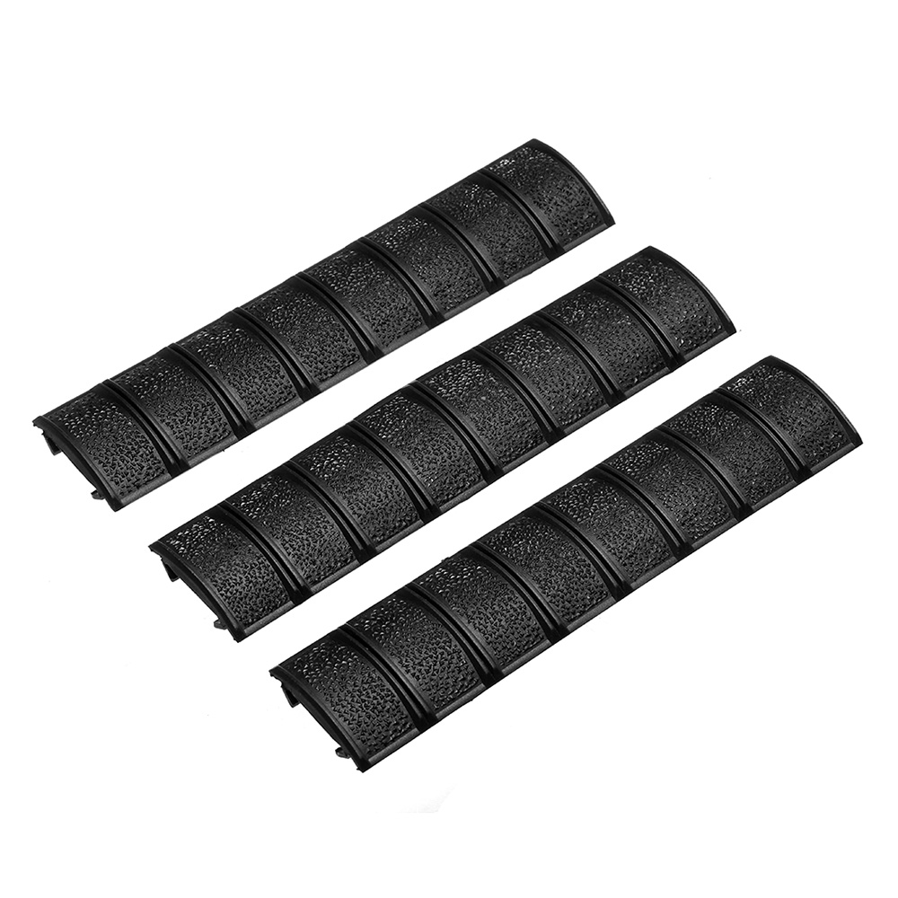 Element Checkered Rubber Rail Covers 160 mm 3 Stck schwarz