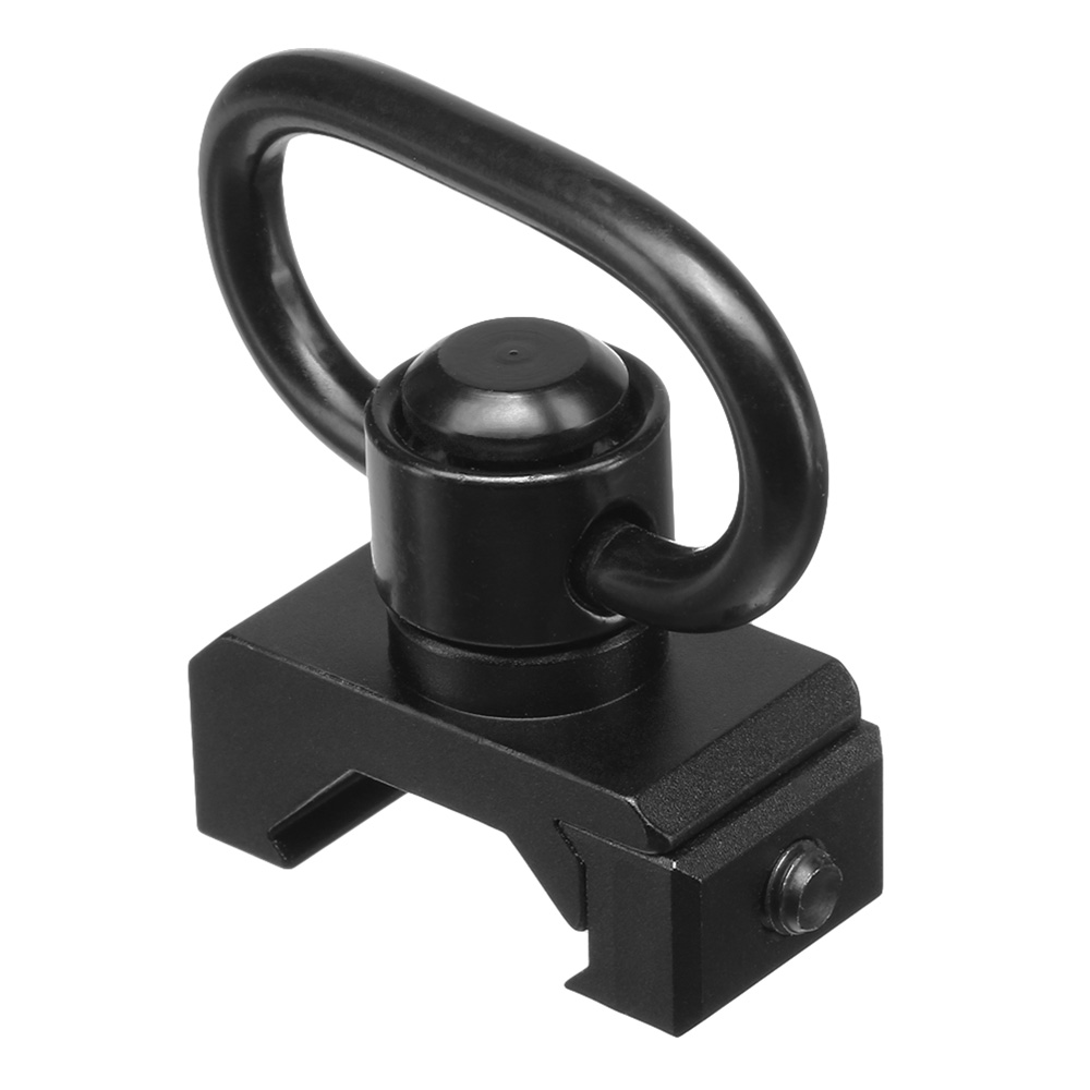 MET Low-Profile QD-Type Tragegurt Adapter inkl. QD Swivel f. 20 - 22mm Schienen schwarz