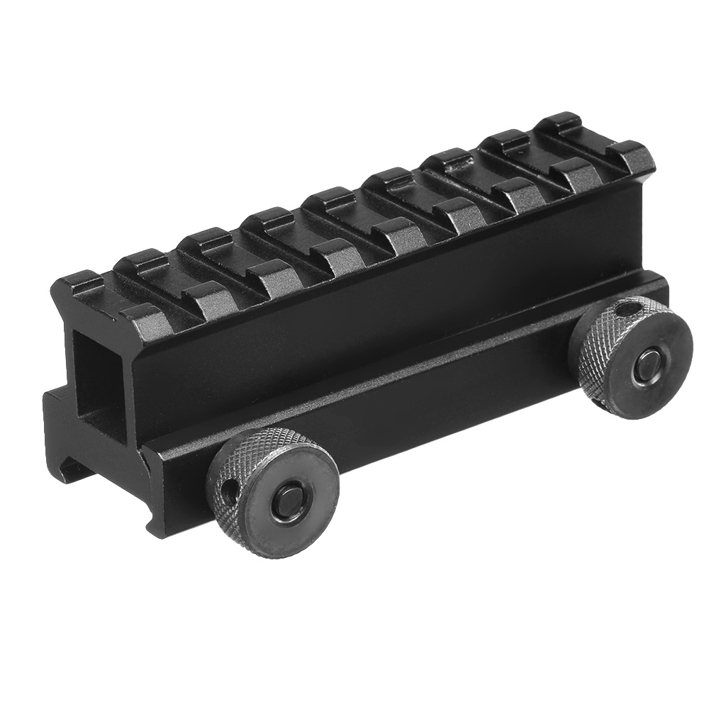 MET QD Scope-Riser 8 Slots / 85 mm mit 25 mm / 1 Zoll Erhhung f. 20 - 22 mm Schienen schwarz