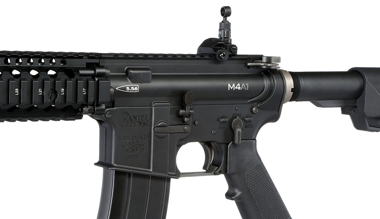 King Arms / EMG Daniel Defense M4A1 RIS II Vollmetall Gas-Blow-Back 6mm BB schwarz Bild 7