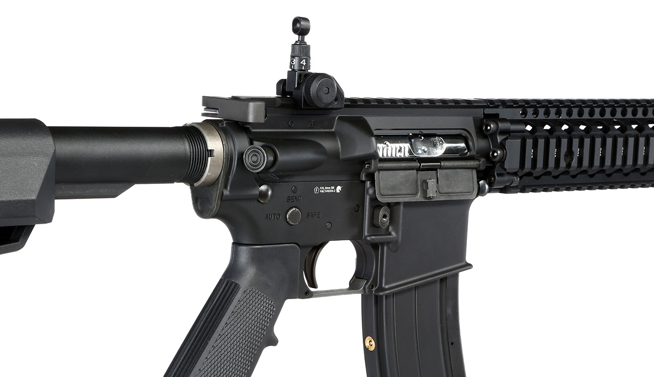 King Arms / EMG Daniel Defense M4A1 RIS II Vollmetall Gas-Blow-Back 6mm BB schwarz Bild 8