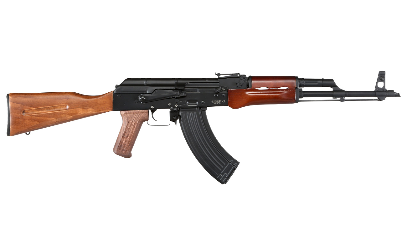 Double Bell AKM Professional Line Vollmetall S-AEG 6mm BB schwarz - Echtholz Bild 1