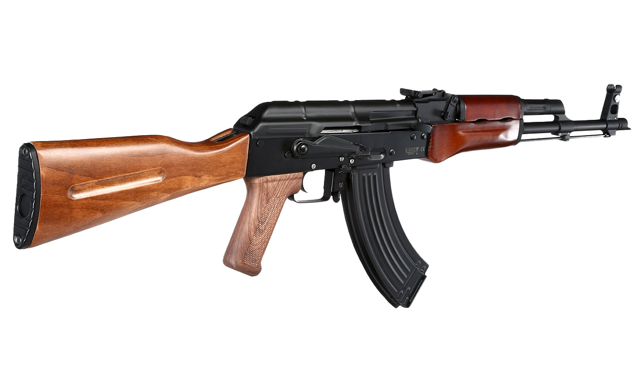 Double Bell AKM Professional Line Vollmetall S-AEG 6mm BB schwarz - Echtholz Bild 1