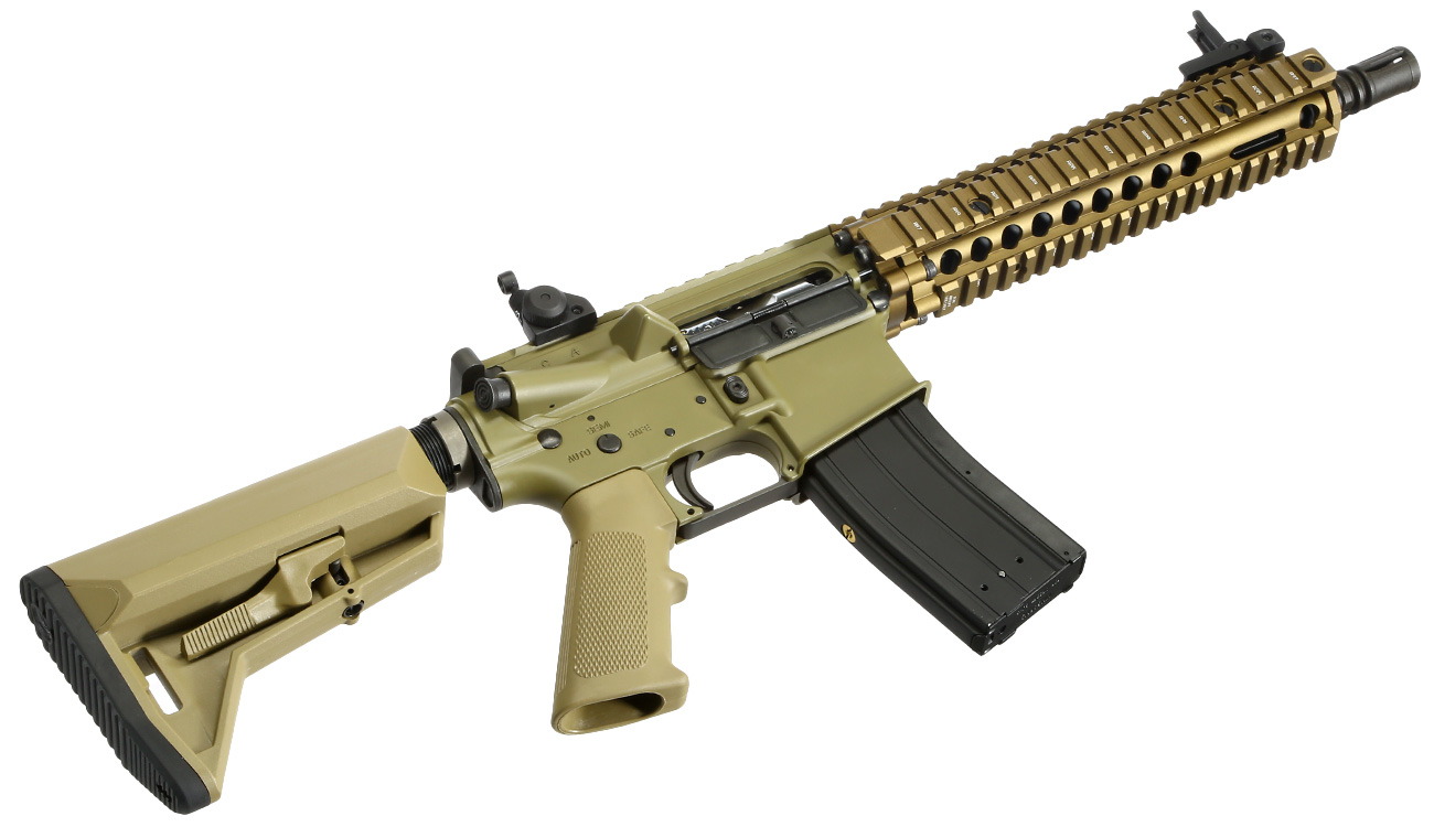 King Arms / EMG Daniel Defense MK18 MOD1 Vollmetall Gas-Blow-Back 6mm BB Dark Earth Bild 4