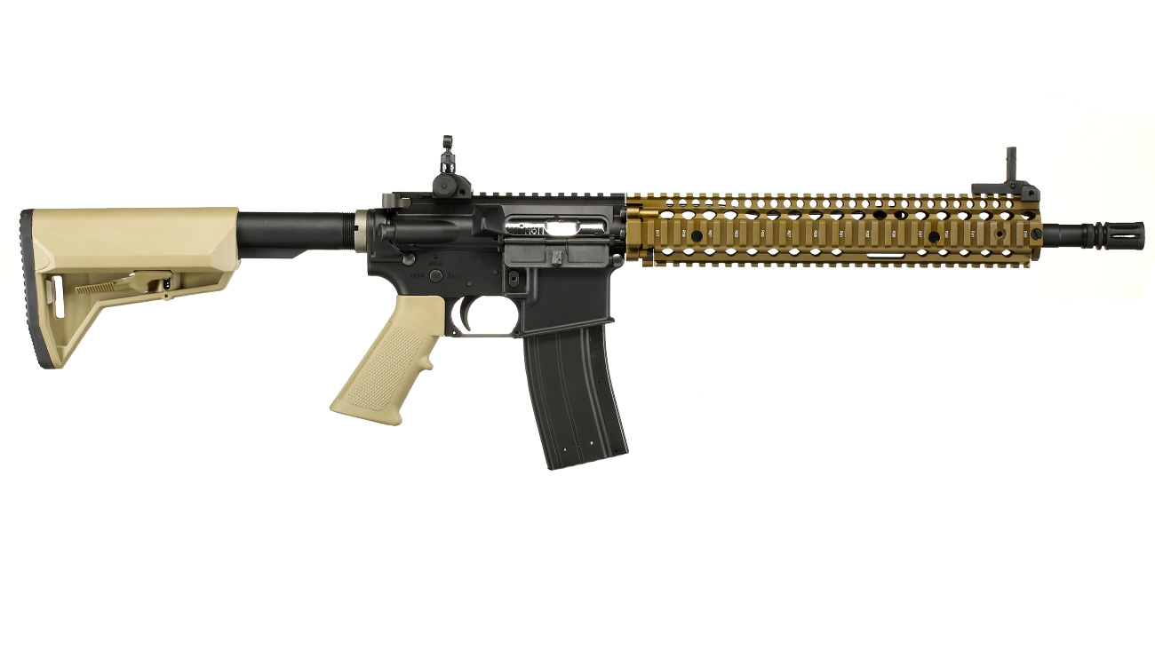 King Arms / EMG Daniel Defense M4A1 RIS II Vollmetall Gas-Blow-Back 6mm BB Dualtone Bild 2