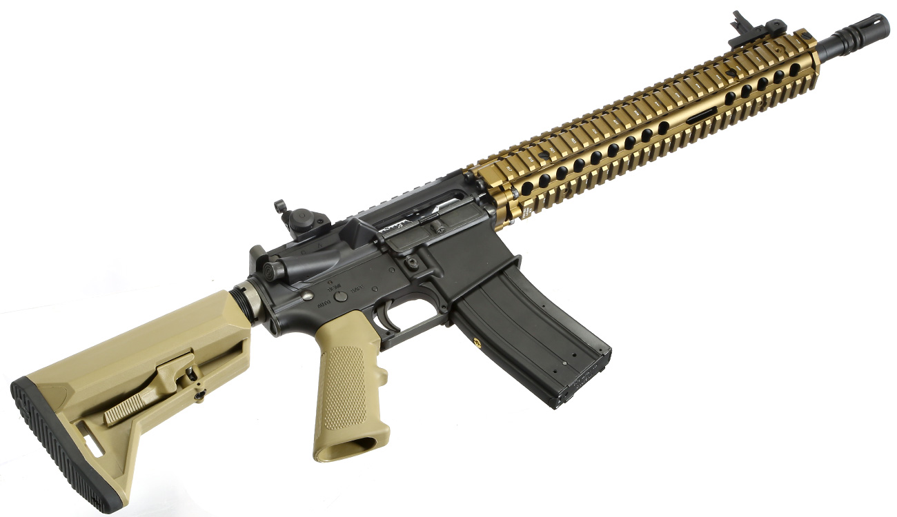 King Arms / EMG Daniel Defense M4A1 RIS II Vollmetall Gas-Blow-Back 6mm BB Dualtone Bild 4