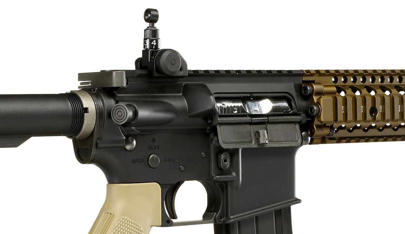 King Arms / EMG Daniel Defense M4A1 RIS II Vollmetall Gas-Blow-Back 6mm BB Dualtone Bild 8