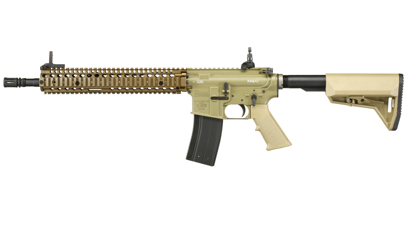 King Arms / EMG Daniel Defense M4A1 RIS II Vollmetall Gas-Blow-Back 6mm BB Dark Earth Bild 1