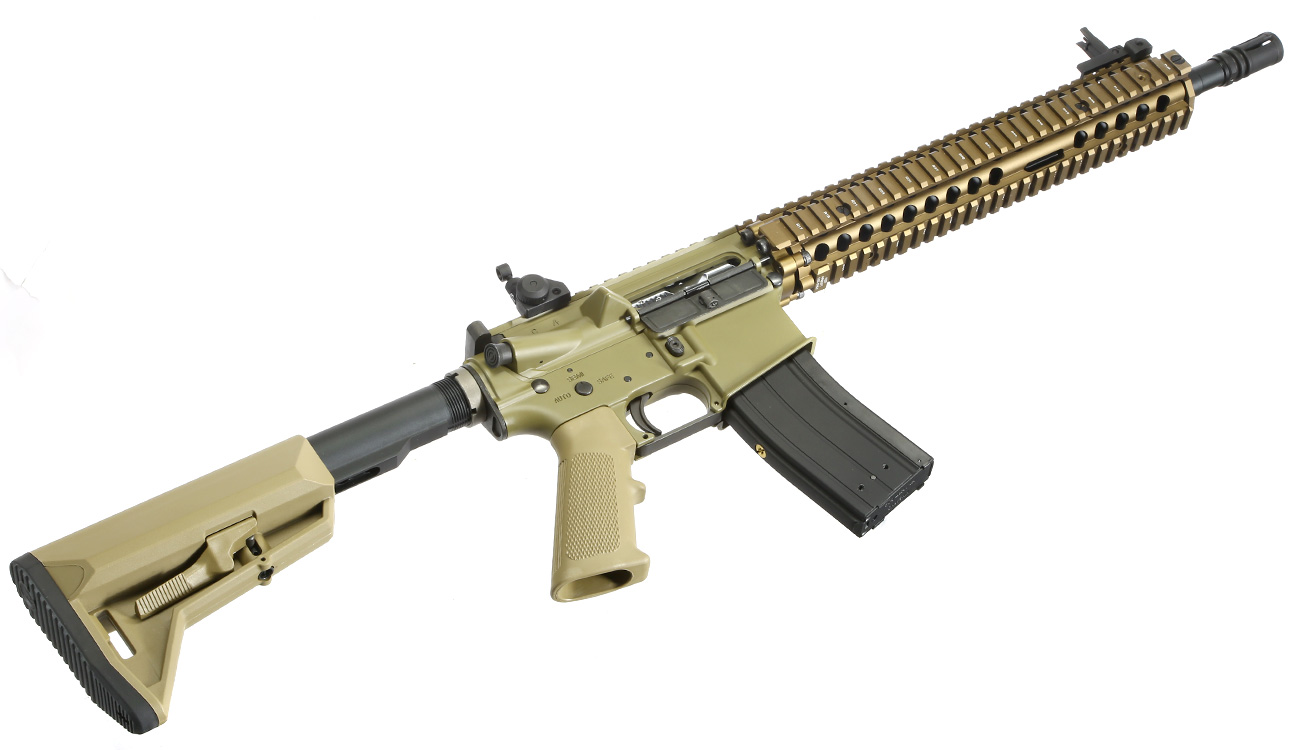 King Arms / EMG Daniel Defense M4A1 RIS II Vollmetall Gas-Blow-Back 6mm BB Dark Earth Bild 5