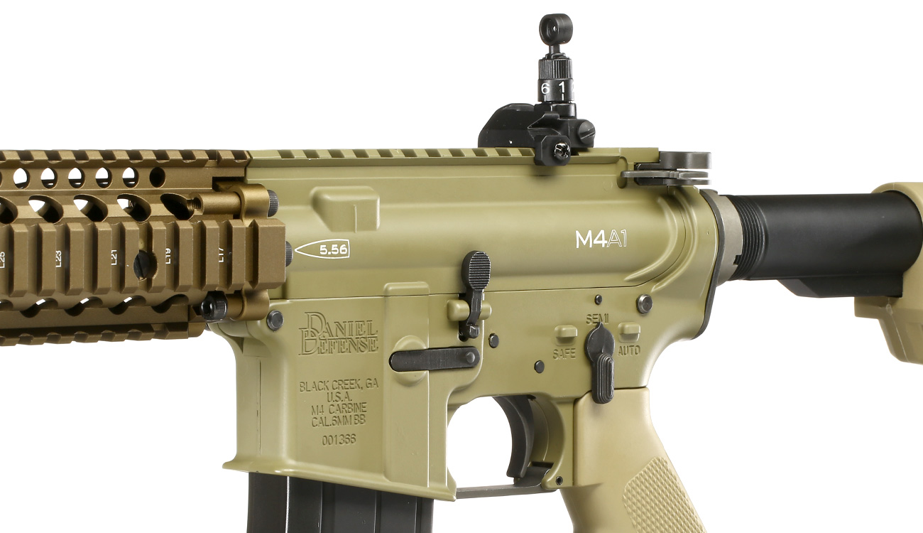 King Arms / EMG Daniel Defense M4A1 RIS II Vollmetall Gas-Blow-Back 6mm BB Dark Earth Bild 7