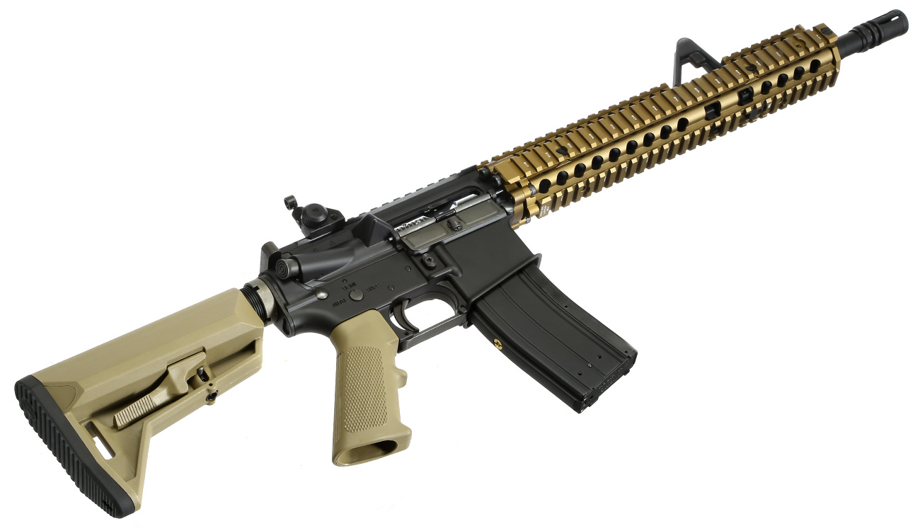 King Arms / EMG Daniel Defense M4A1 RIS II FSP Vollmetall Gas-Blow-Back 6mm BB Dualtone Bild 4