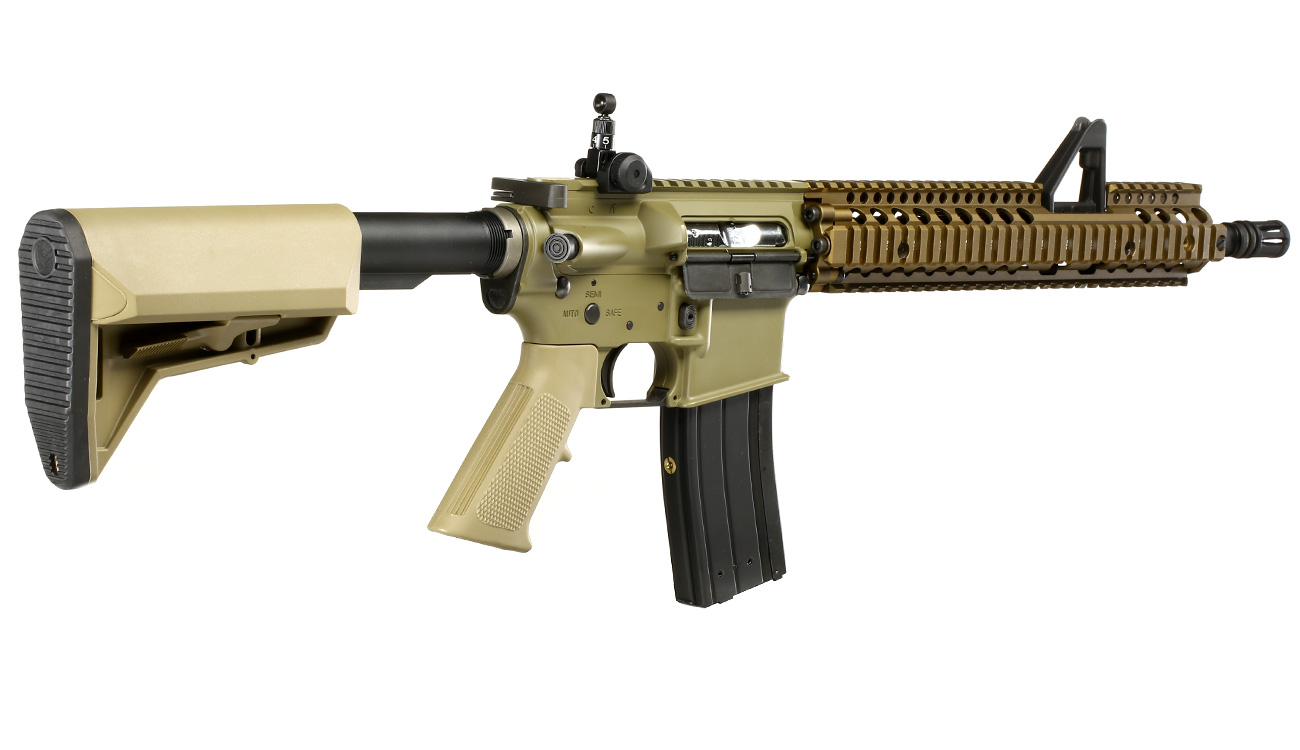 King Arms / EMG Daniel Defense M4A1 RIS II FSP Vollmetall Gas-Blow-Back 6mm BB Dark Earth Bild 3