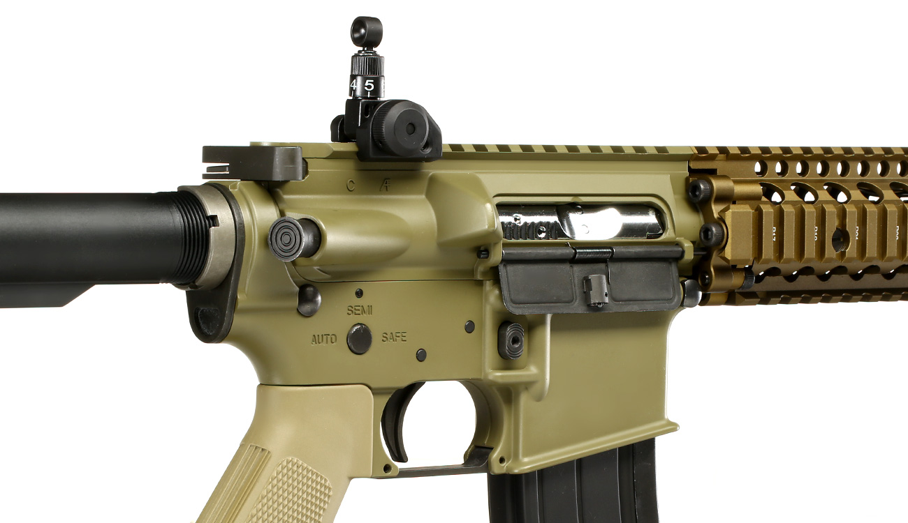 King Arms / EMG Daniel Defense M4A1 RIS II FSP Vollmetall Gas-Blow-Back 6mm BB Dark Earth Bild 8