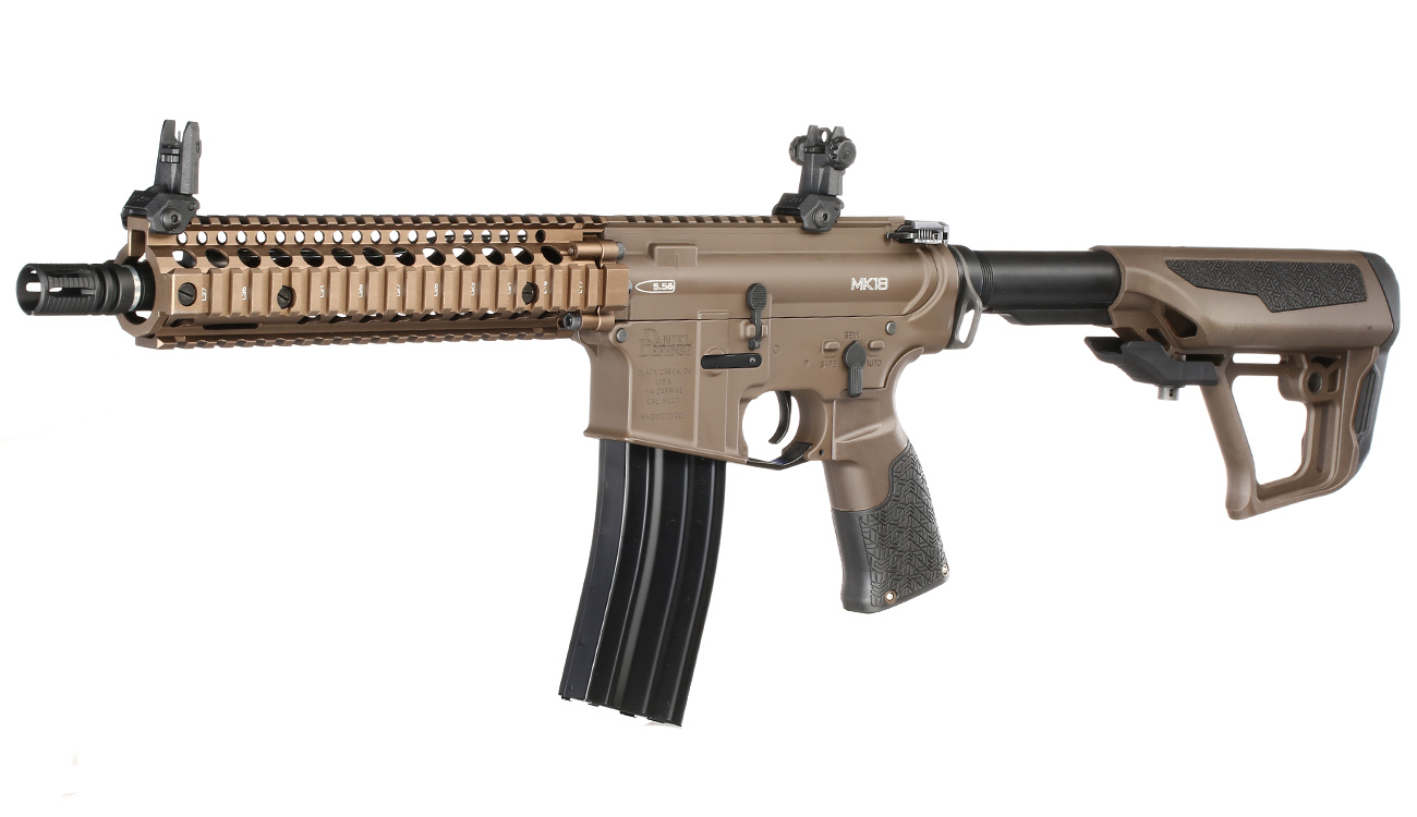 ICS / EMG Daniel Defense MK18 Vollmetall SSS-Mosfet 3.0 S-AEG 6mm BB coyote