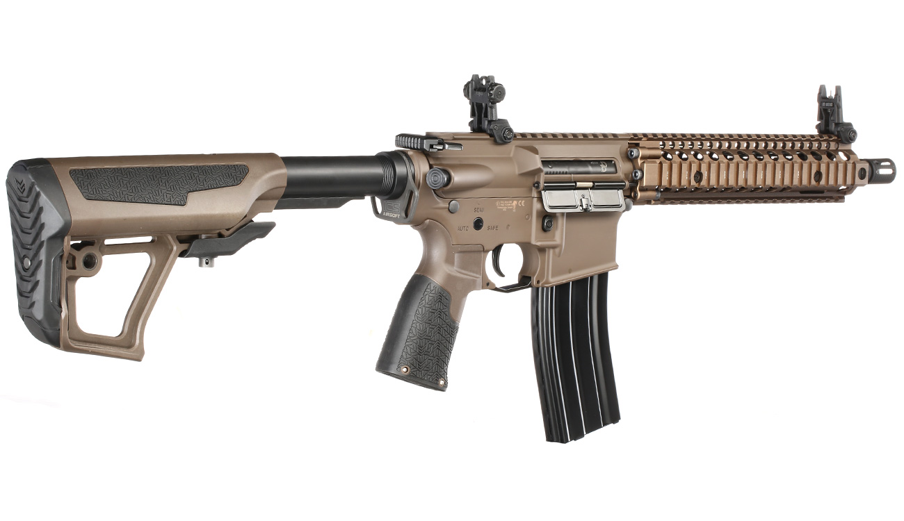 ICS / EMG Daniel Defense MK18 Vollmetall SSS-Mosfet 3.0 S-AEG 6mm BB coyote Bild 3