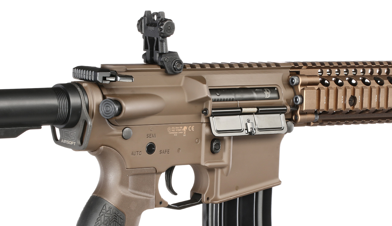 ICS / EMG Daniel Defense MK18 Vollmetall SSS-Mosfet 3.0 S-AEG 6mm BB coyote Bild 8