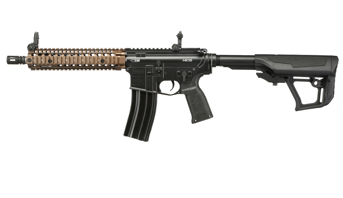 ICS / EMG Daniel Defense MK18 Vollmetall SSS-Mosfet 3.0 S-AEG 6mm BB Dualtone Bild 1