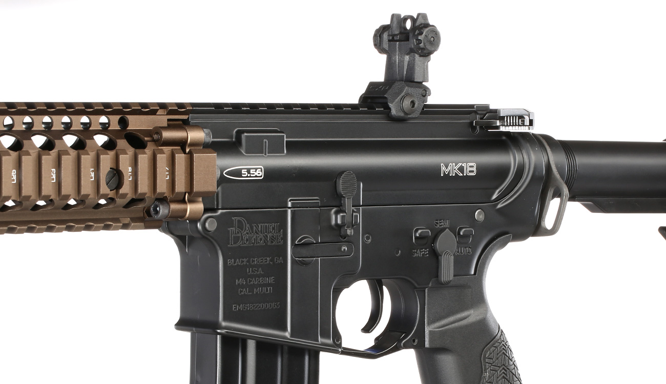 ICS / EMG Daniel Defense MK18 Vollmetall SSS-Mosfet 3.0 S-AEG 6mm BB Dualtone Bild 7