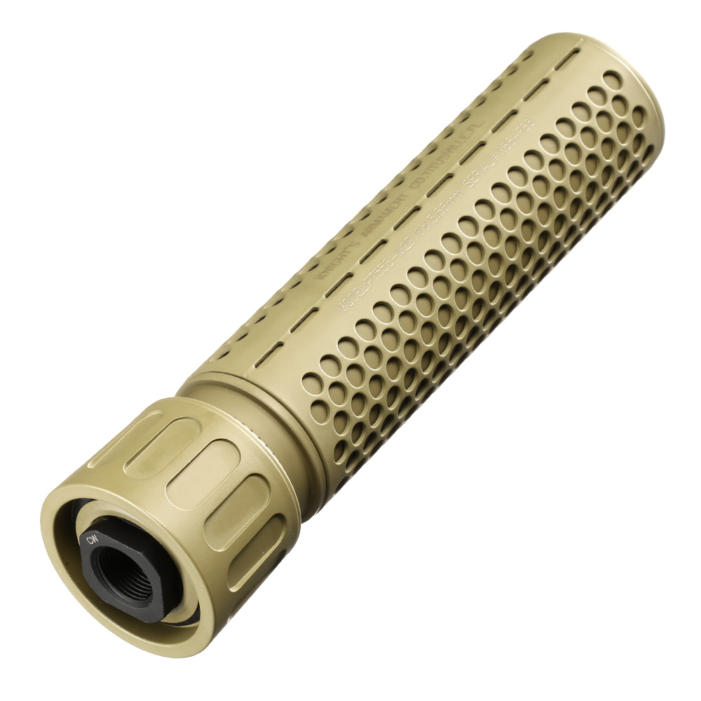 MadBull / Knight's Armament QDC Suppressor Quick Detach mit 3 Prong Flash-Hider 14mm+ Tan Bild 1