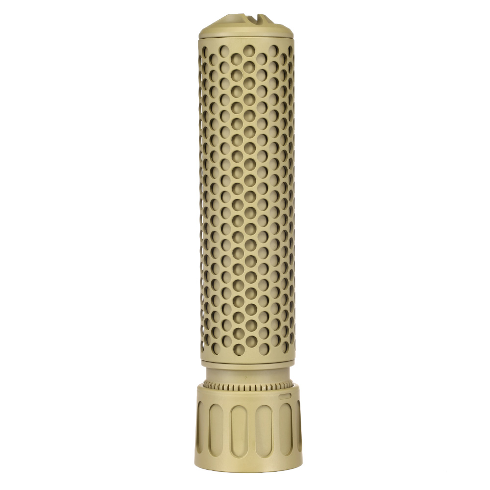 MadBull / Knight's Armament QDC Suppressor Quick Detach mit 3 Prong Flash-Hider 14mm+ Tan Bild 2