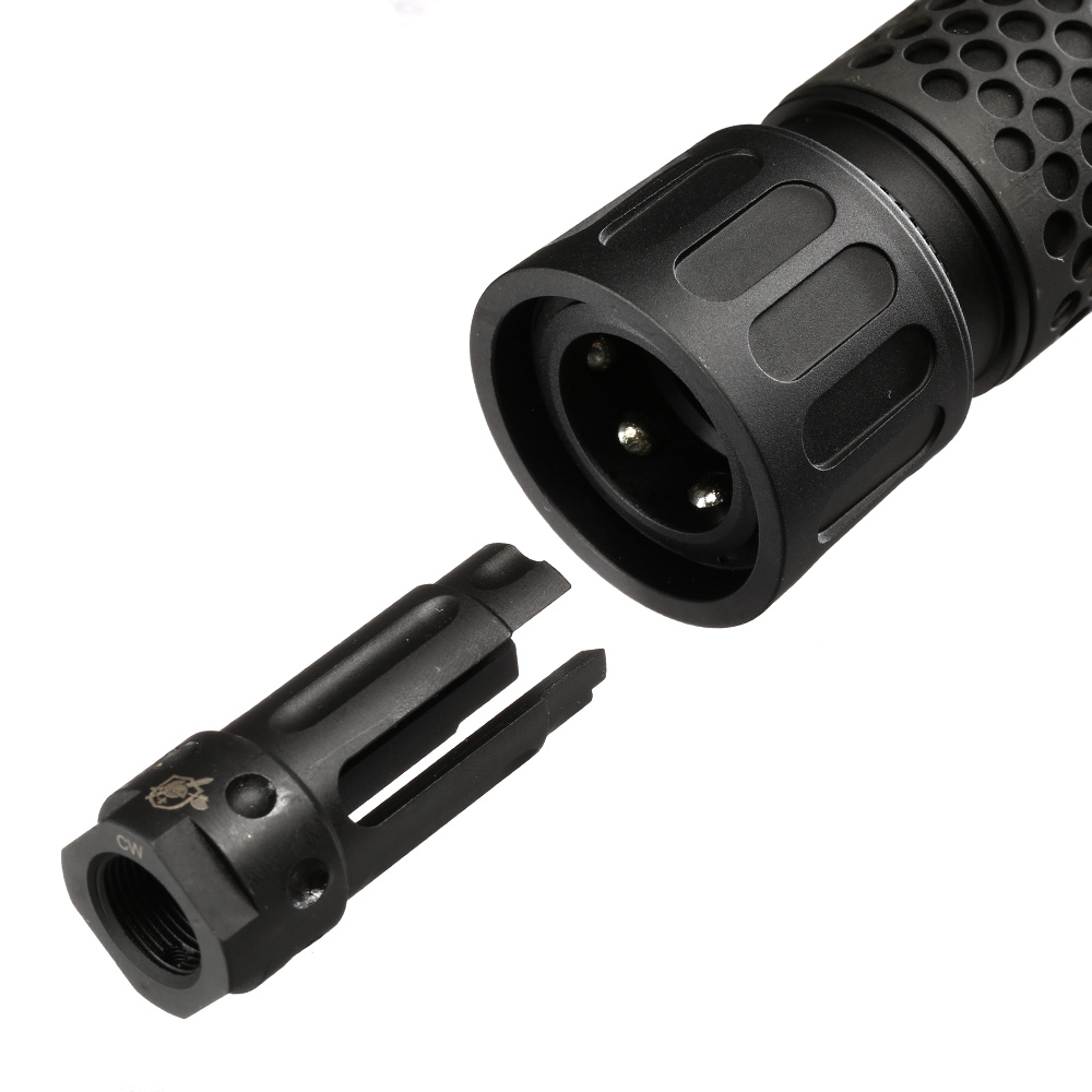 MadBull / Knight's Armament QDC Suppressor Quick Detach mit 3 Prong Flash-Hider 14mm+ schwarz Bild 5