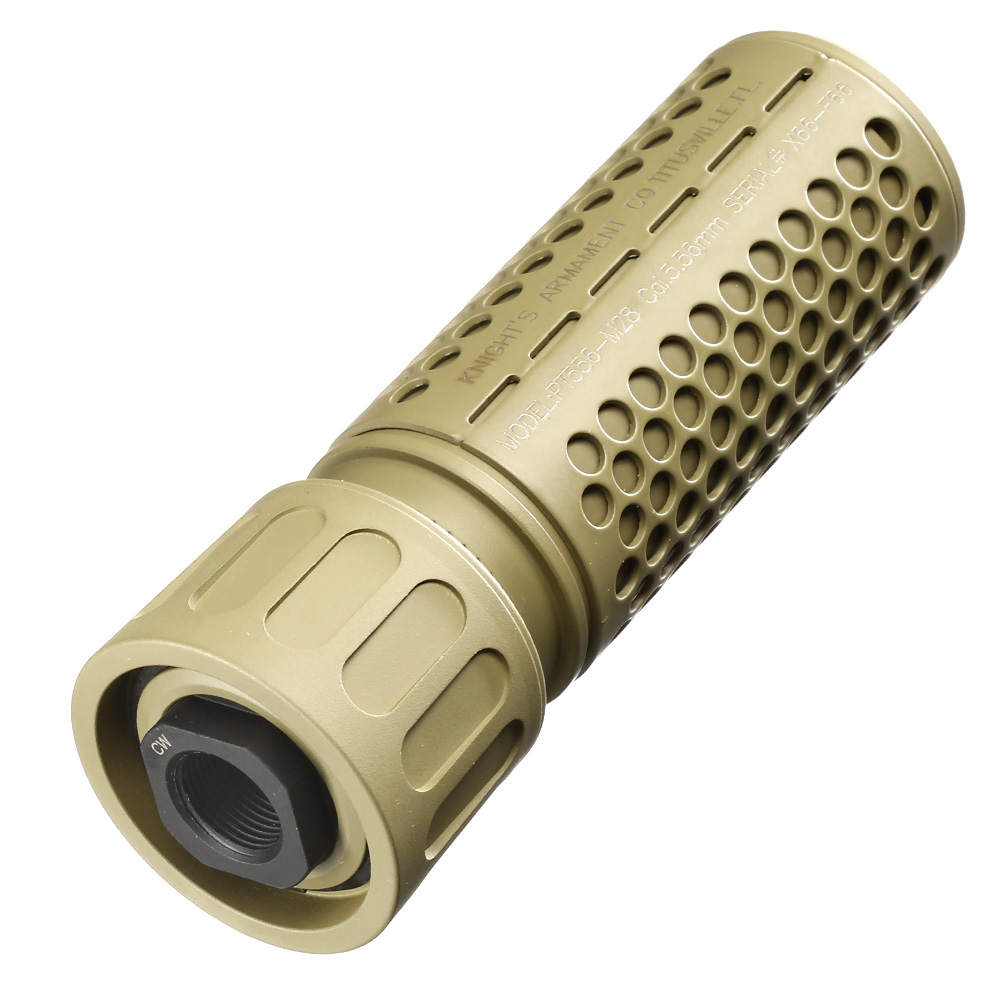 MadBull / Knight's Armament QDC CQB Suppressor Quick Detach mit 3 Prong Flash-Hider 14mm+ Tan Bild 1