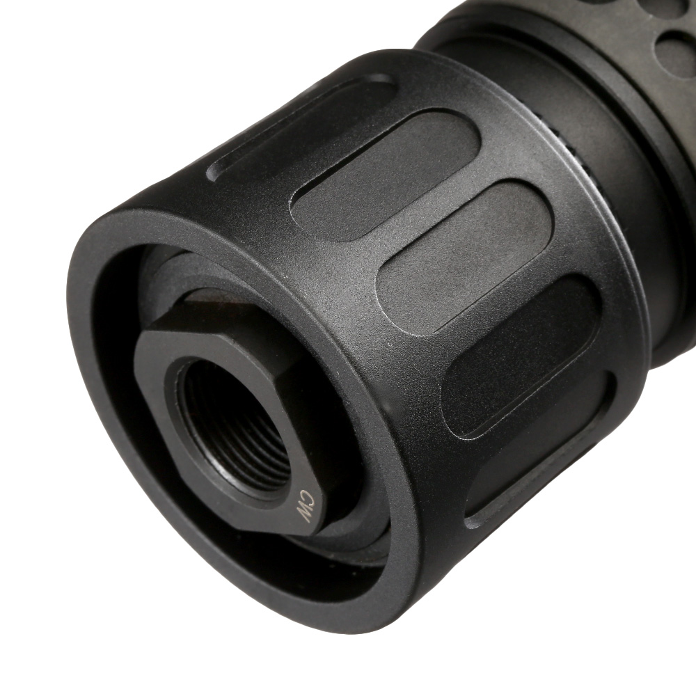 MadBull / Knight's Armament QDC CQB Suppressor Quick Detach mit 3 Prong Flash-Hider 14mm+ schwarz Bild 4