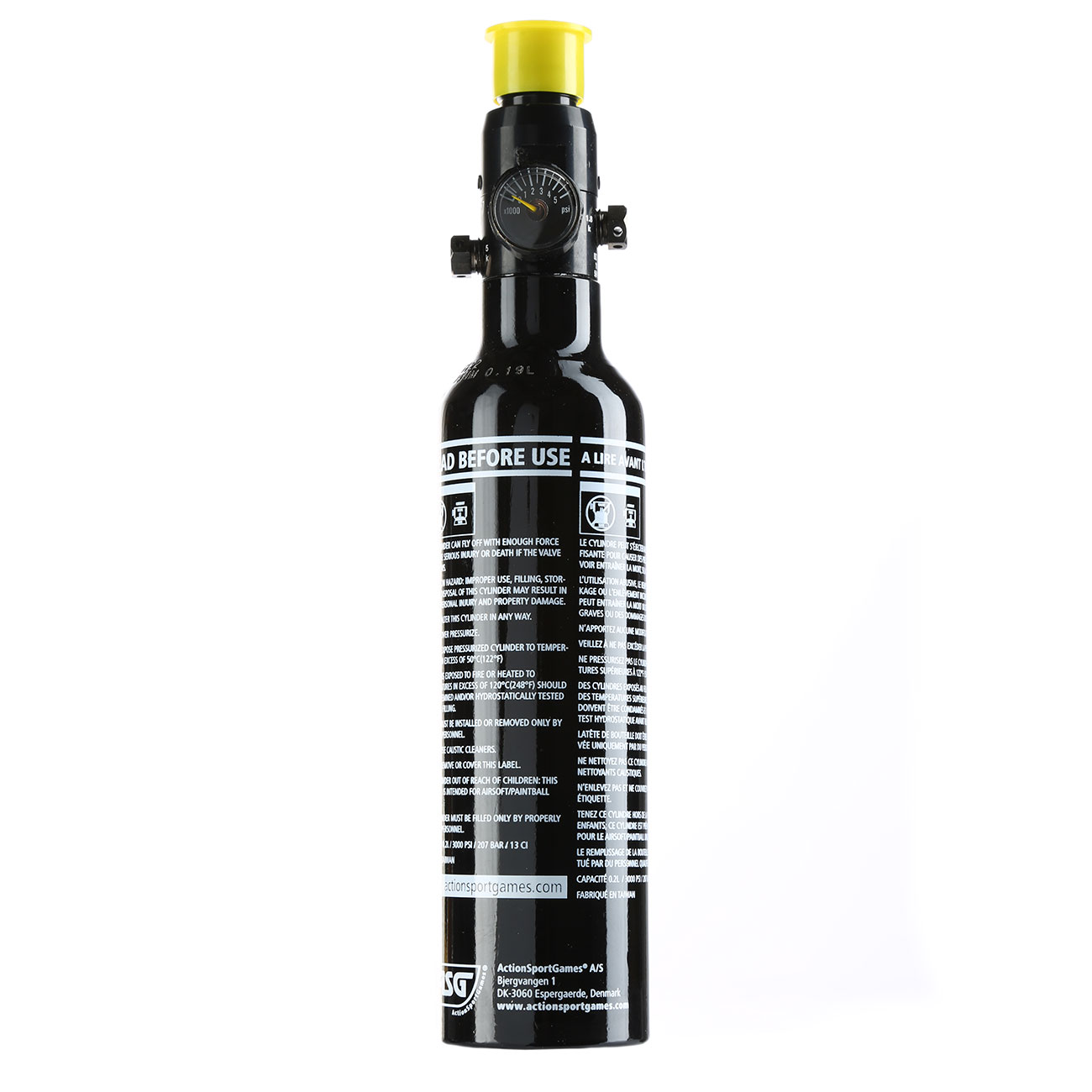 Ultrair 0,2L / 13ci HPA Tank mit Regulator 3000 PSI / 850 PSI schwarz Bild 1