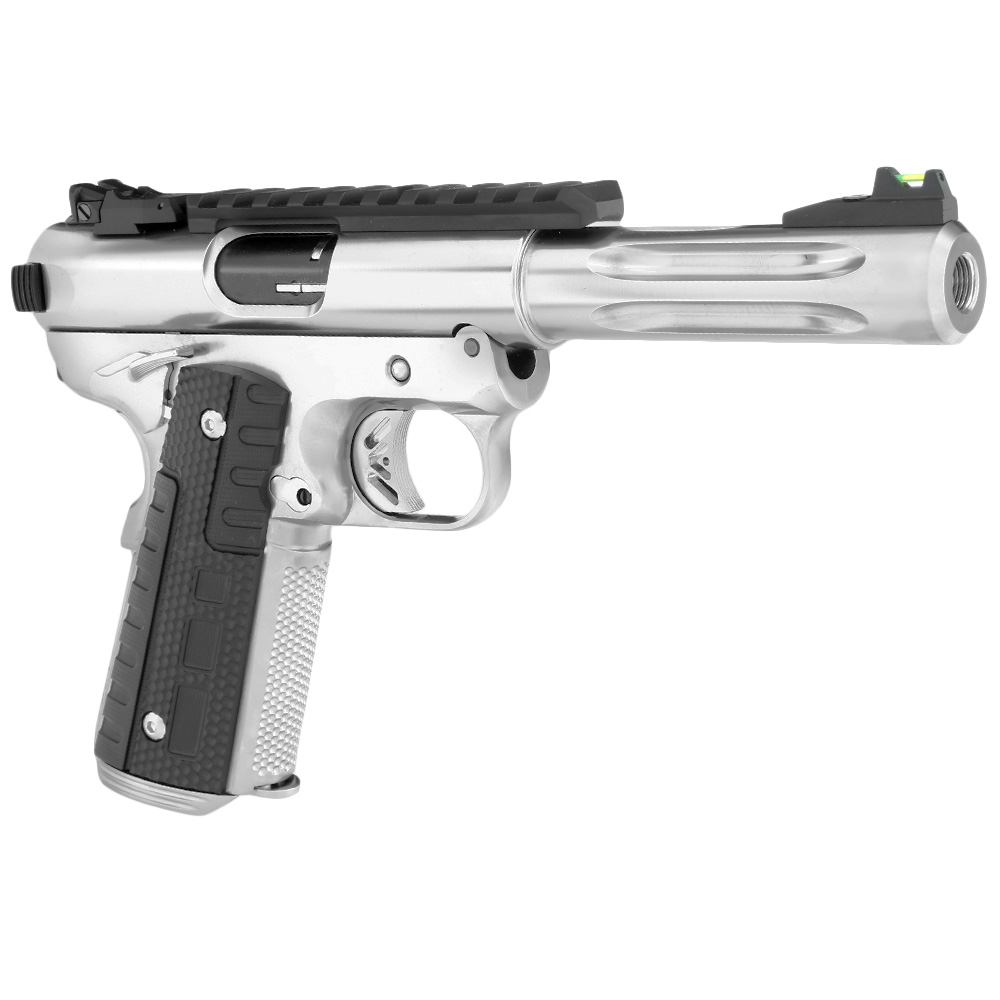 Wei-ETech Galaxy 1911 Premium Vollmetall GBB 6mm BB Satin-Chrome - Short-Version Bild 7