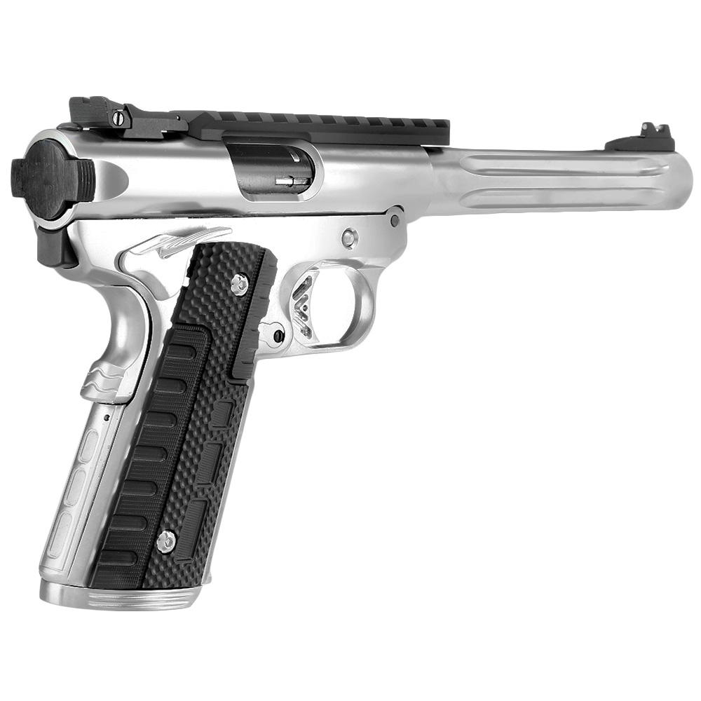 Wei-ETech Galaxy 1911 Premium Vollmetall GBB 6mm BB Satin-Chrome - Long-Version Bild 4