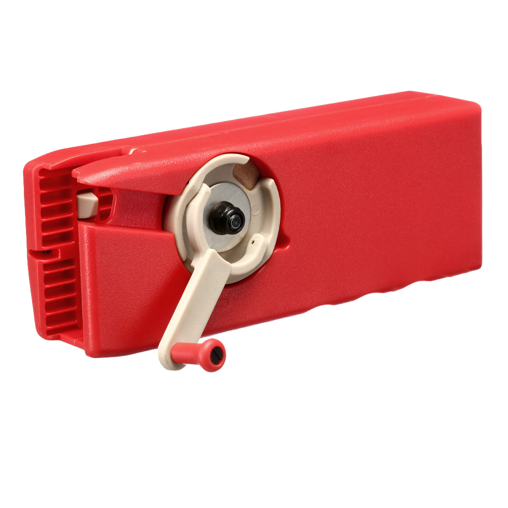 EMG / Odin Innovations M12 Sidewinder Speedloader mit Sound Buffer f. M4 AEG / S-AEG Magazine rot Bild 1