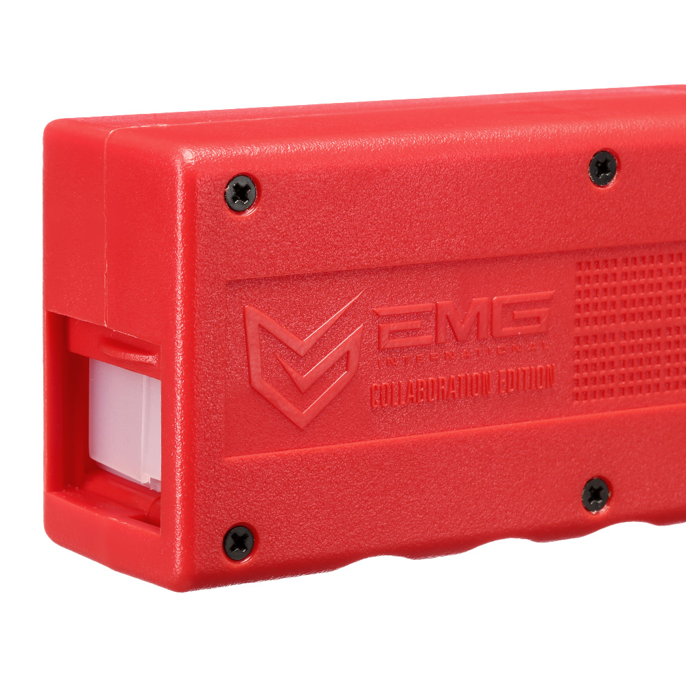 EMG / Odin Innovations M12 Sidewinder Speedloader mit Sound Buffer f. M4 AEG / S-AEG Magazine rot Bild 6