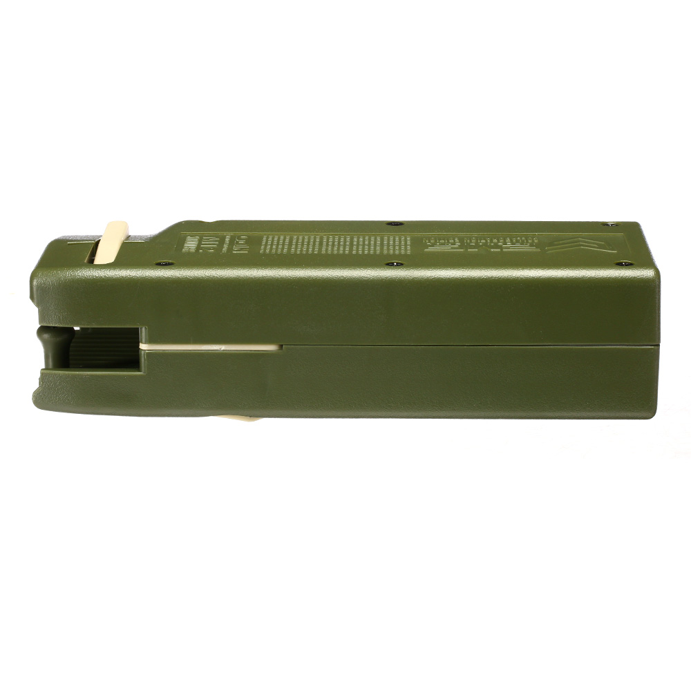 EMG / Odin Innovations M12 Sidewinder Speedloader mit Sound Buffer f. M4 AEG / S-AEG Magazin oliv Bild 1