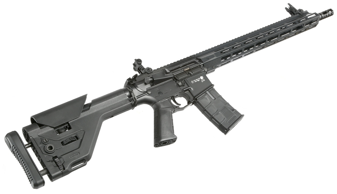 ICS CXP-MMR DMR mit UKSR Precision Stock Vollmetall EBB Mosfet S-AEG 6mm BB schwarz Bild 4