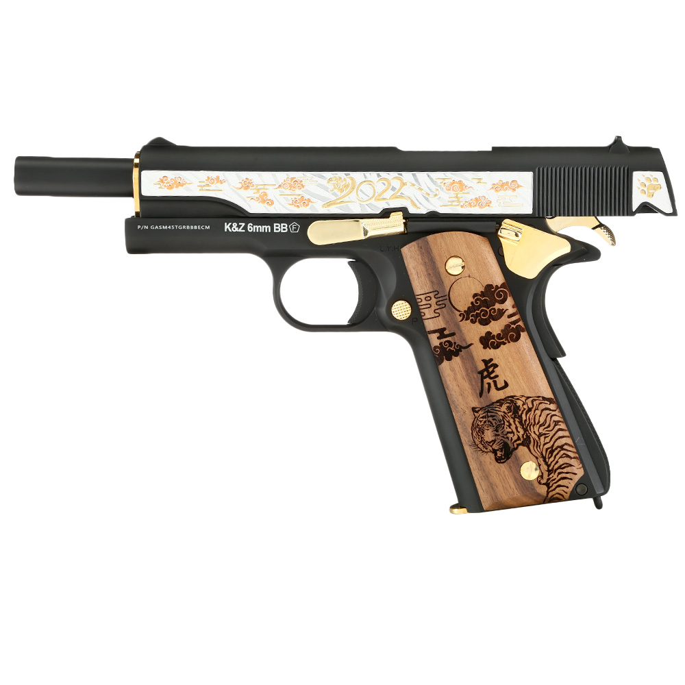 G&G GPM1911A1 Year Of The Tiger 2022 Vollmetall 6mm BB schwarz inkl. Holzschatulle Limited Edition Bild 1